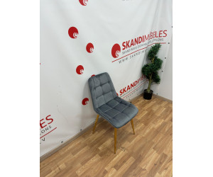 Virtuves krēsls Pearl (Velveta) no ekspozīcijas (Pelēks velvets)